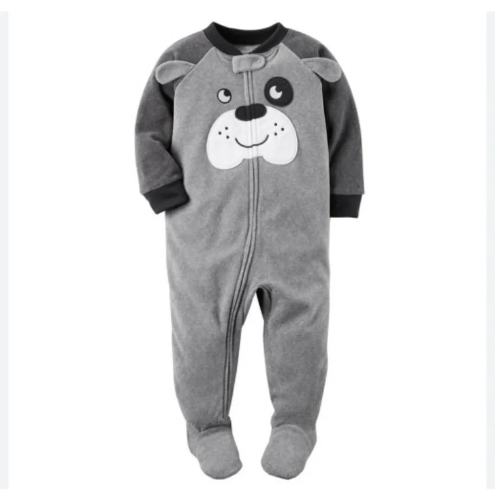 CARTER’S Fleece Puppy Dog One-Piece Pajamas Size 2T NWT